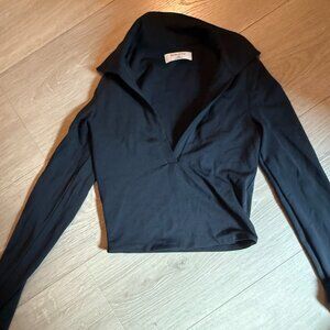 Aritzia Contour Polo Crop Top